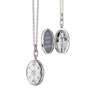 Monica Rich Kosann Oval Mosaic Locket, Sterling Silver